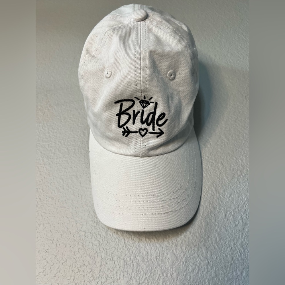 Bride baseball hat | cap adjustable white & black